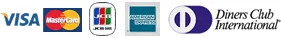Visa Mastercard JCB AmericanExpress DinersClubInternational