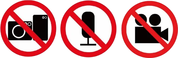 撮影/録音/録画禁止